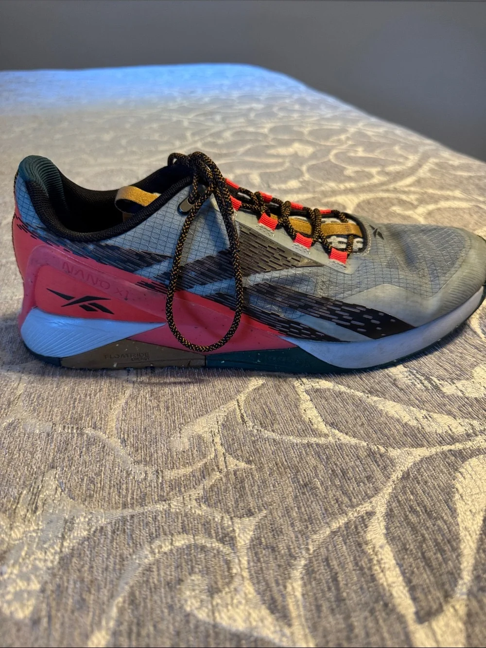 Reebok Nano X1 Adventure Men’s Athletic Shoe - Blue with Coral and Green Accents